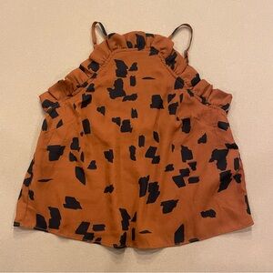 Buddy Love Jacob’s Spice Ruffle Neck Leopard Tank Size XS New With Tag